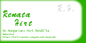 renata hirt business card